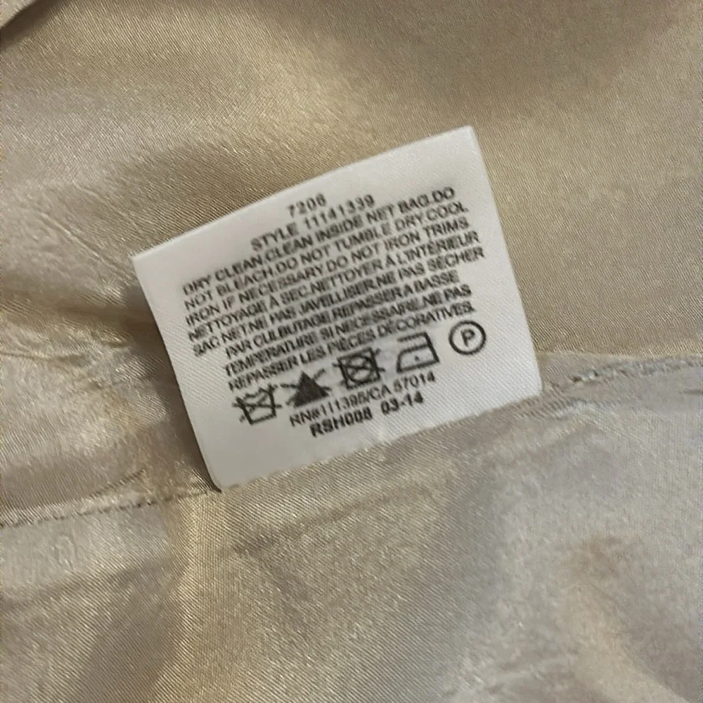 Tory Burch Denise A-line cream silk lined 8 zipper tweed textured mini skirt - Picture 11 of 15